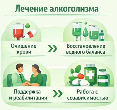 лечение алкоголизма в Шумихе этапы